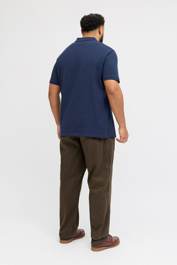 Jack & Jones PLUS Basic short sleeve polo shirt blue