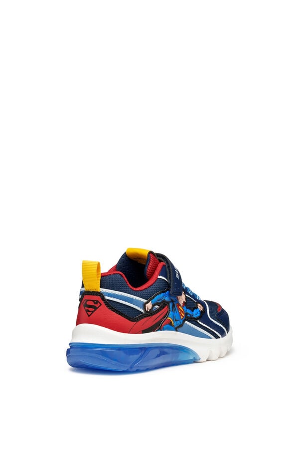 Geox Leather‑effect trainers blue