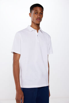 Springfield Polo piqué structure relax blanc