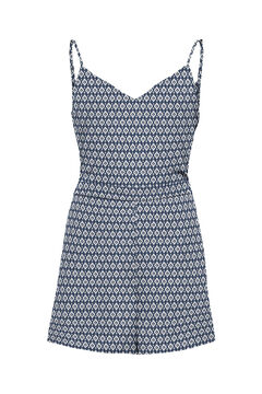 Springfield Short printed playsuit with straps bluish