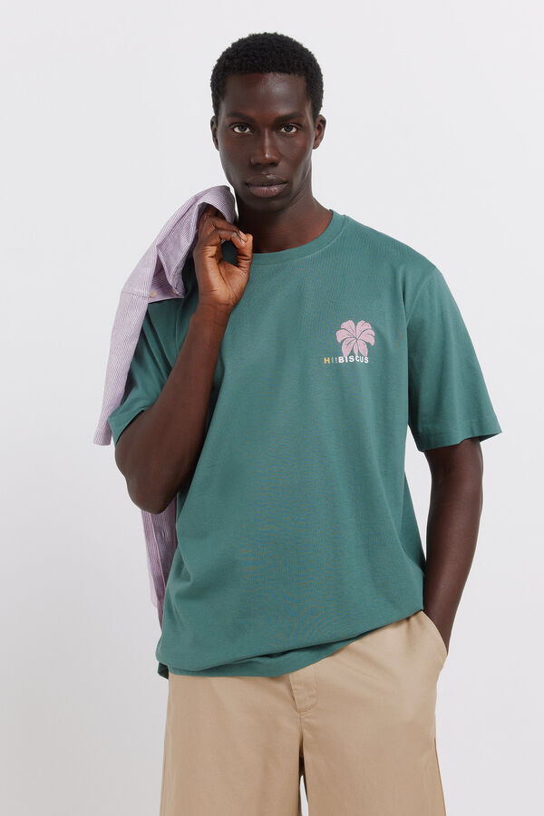 Springfield Hibiscus T-shirt blue