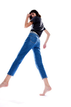 Springfield Jeans Vintage Straight blauer stahl