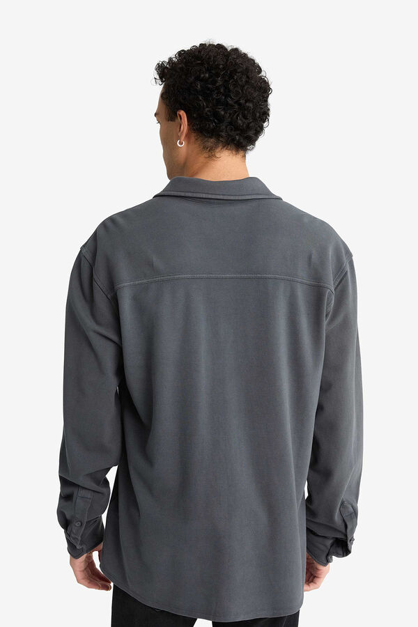 DeFacto Long sleeve shirt grey
