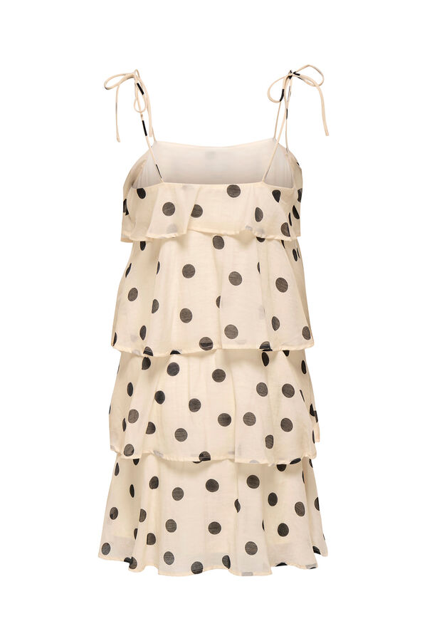 JDY Short dress with ruffles white