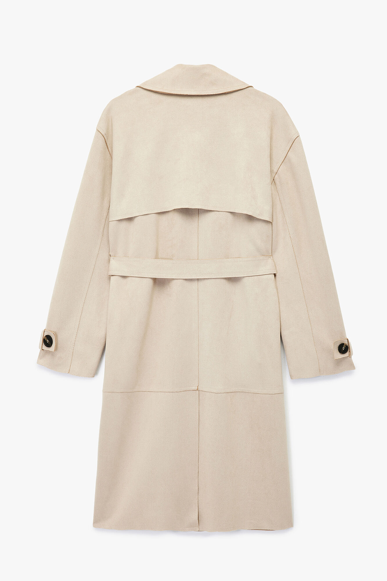 Koton Gabardina con botones y cintur&oacute;n con detalle de bolsillo