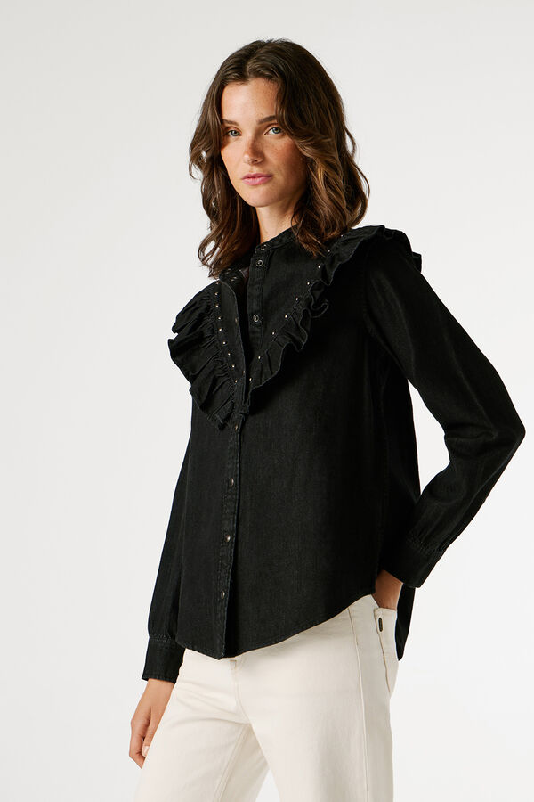 Pepe Jeans Long sleeve denim shirt black