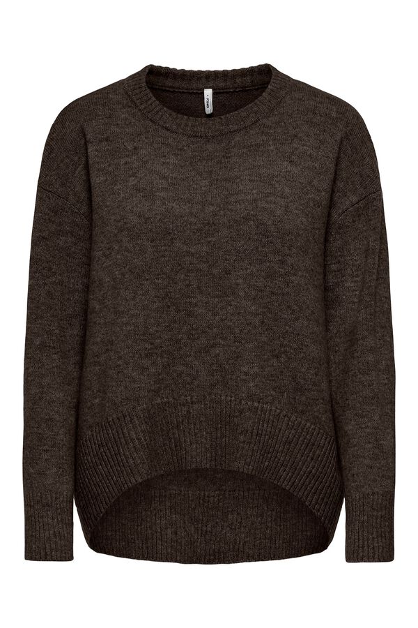 Only Asymmetric jumper brown