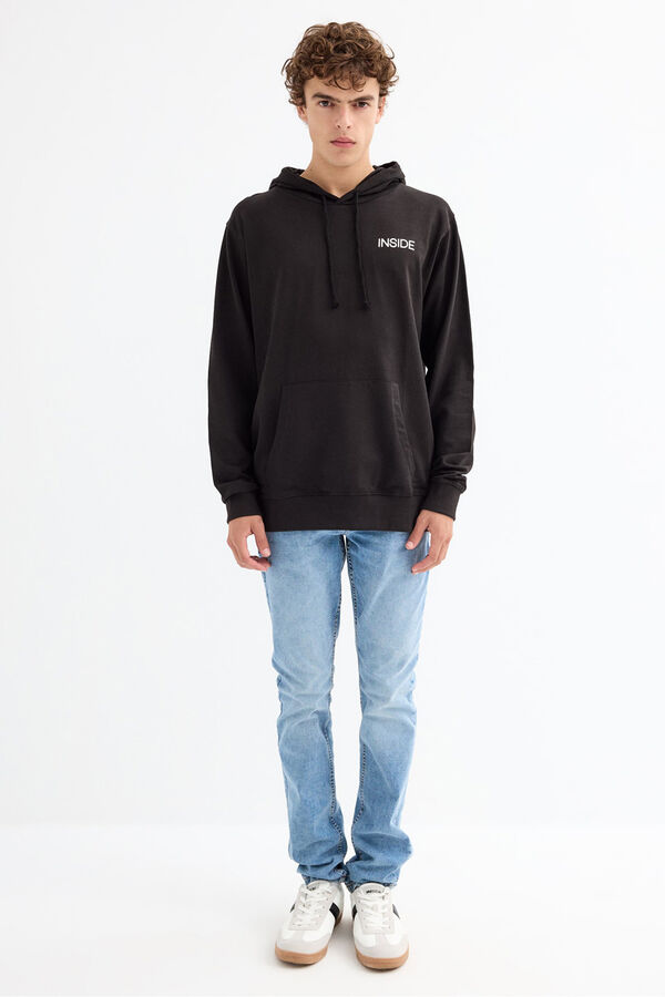 Inside Sudadera B&aacute;sica Logo negro
