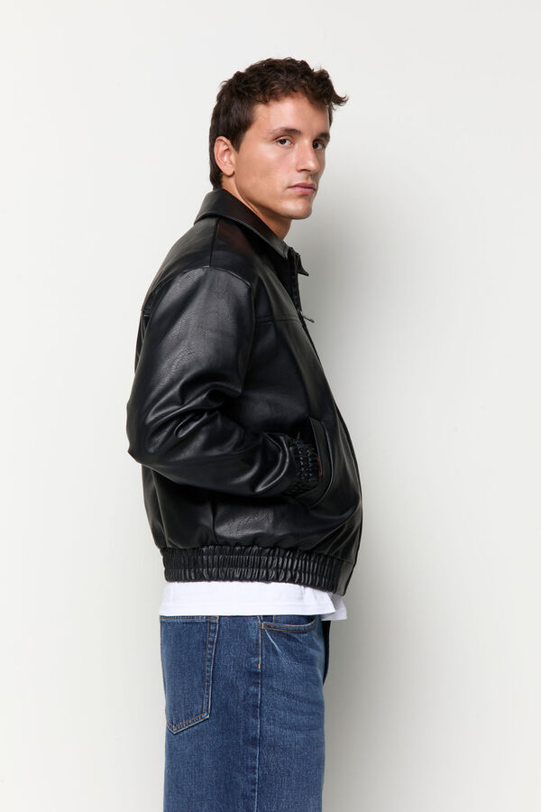 Balmohk Faux leather jacket black