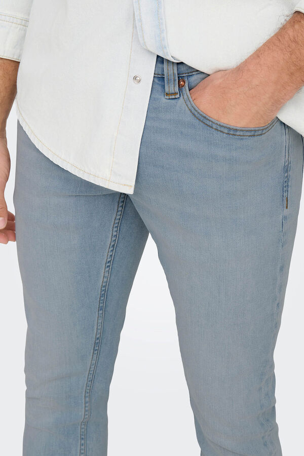 Springfield Slim fit jeans svijetloplava