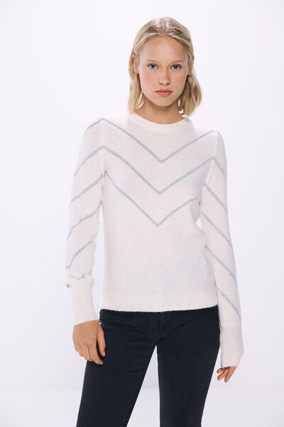 Springfield Jersey chevron lurex blanco