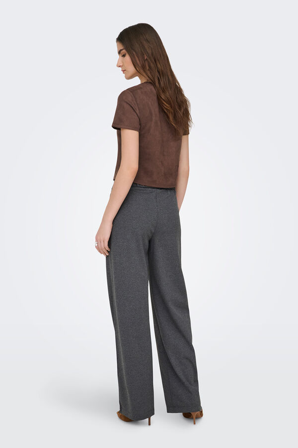 JDY Pantal&oacute;n largo wideleg gris