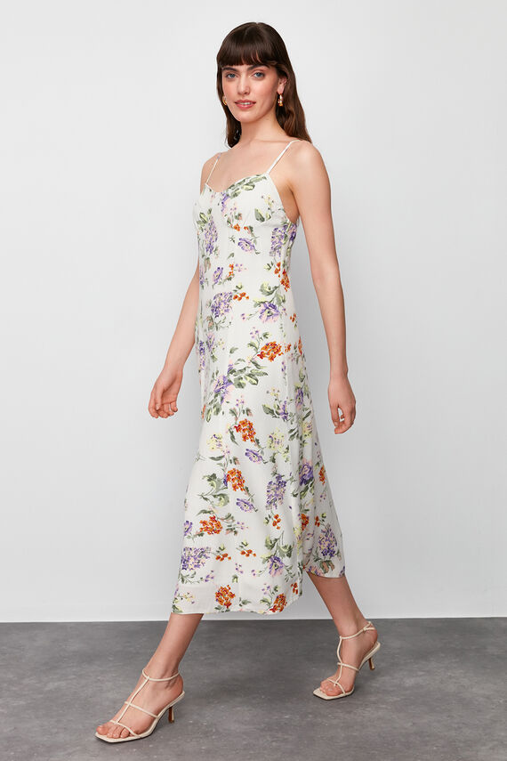 Vestido midi de tirantes