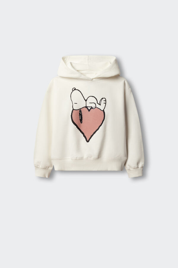 Springfield Kids Sudadera capucha Snoopy ni&ntilde;a marfil