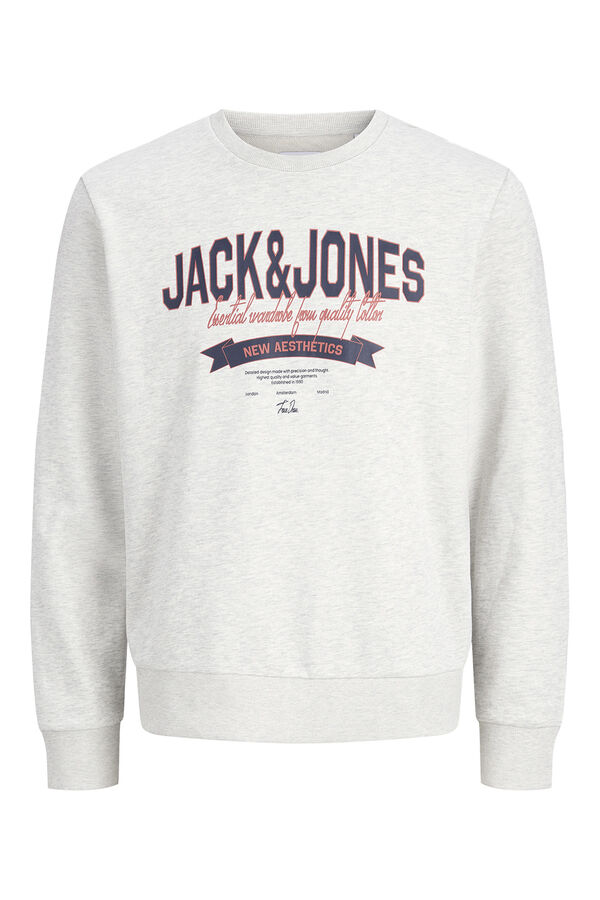 Jack & Jones Sudadera logo grande blanco
