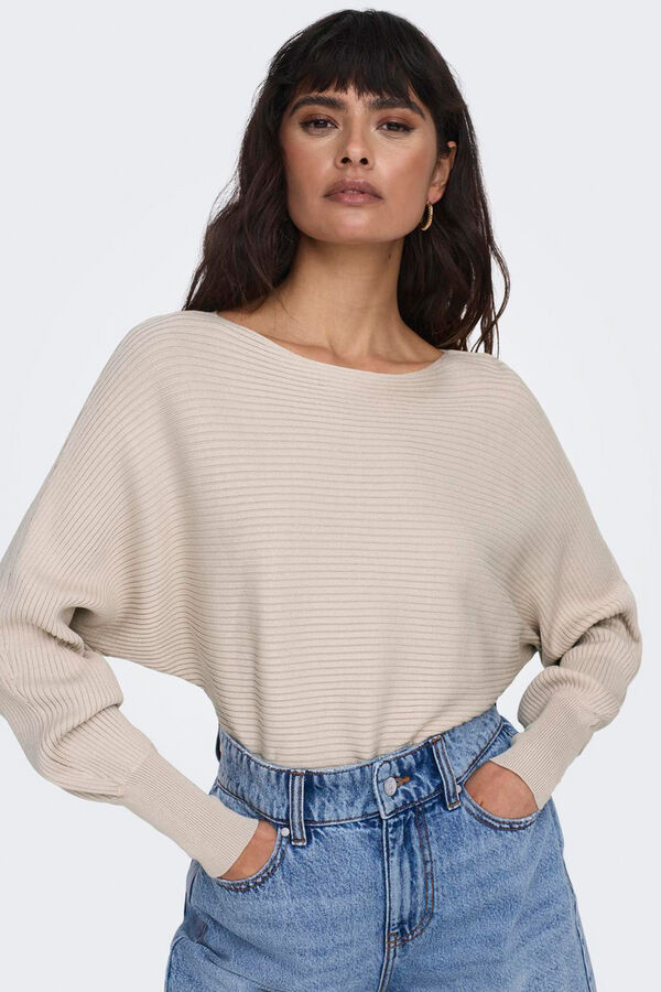 Only Boat neck jumper brown