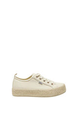 Springfield Sneaker Canvas Plateausohle silber