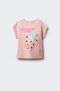 Springfield Kids T-shirt de manga curta morango menina
