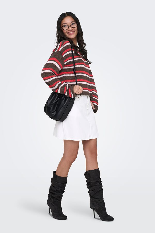 Only Striped jumper nude