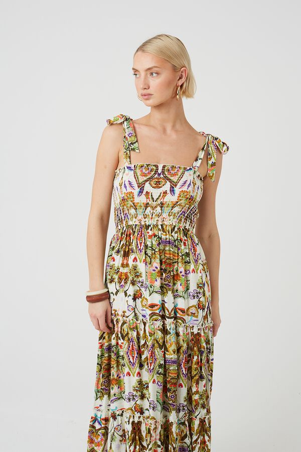 Brave Soul Vestido comprido com detalhe franzido verde