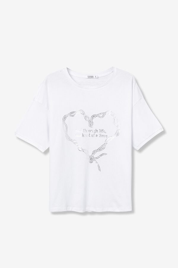 Tiffosi Relaxed knots t-shirt blanc