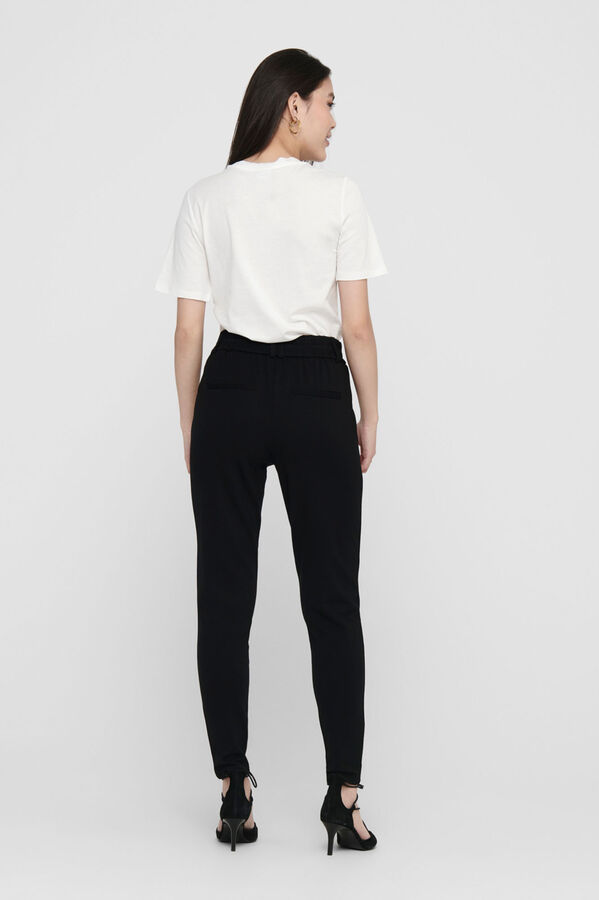 Springfield Pleated drawstring trousers fekete
