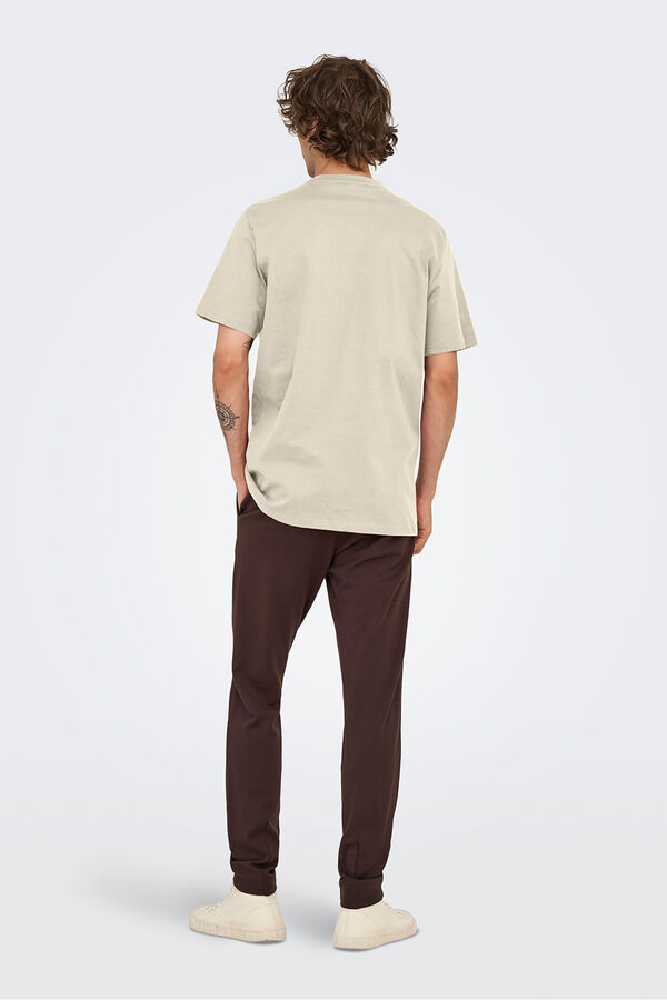 Only & Sons Camiseta dibujo frontal gris