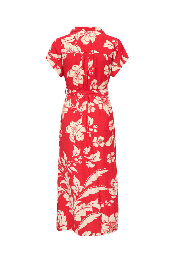 JDY Midi shirt dress burgundy