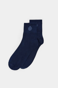 Springfield Socken knöchelhoch New Fit Jacquard-Logo blau