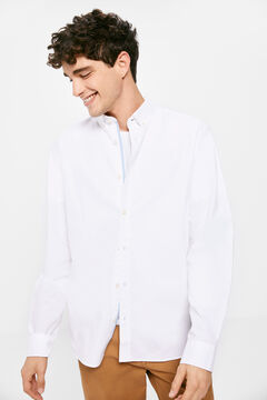 Springfield Pinpoint coloured shirt white