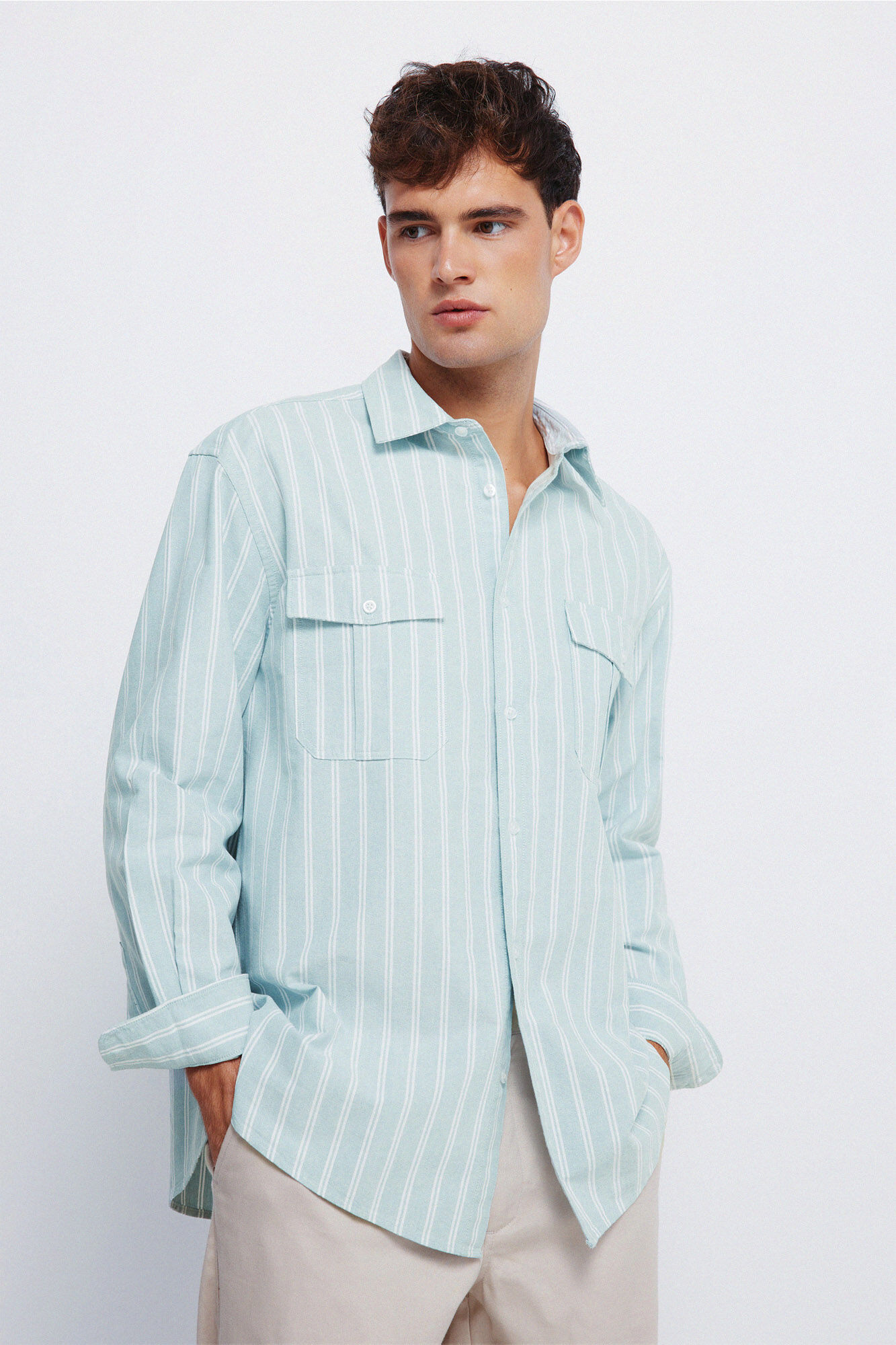 Springfield Striped Oxford shirt with pockets
