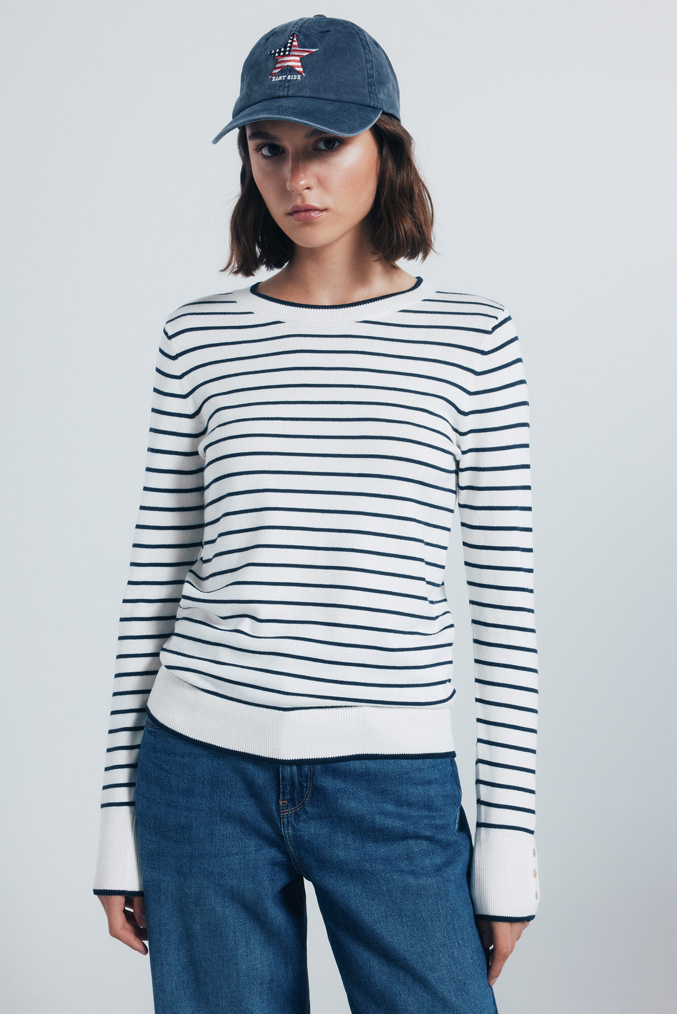 Springfield Fine jersey with buttons and cuffs