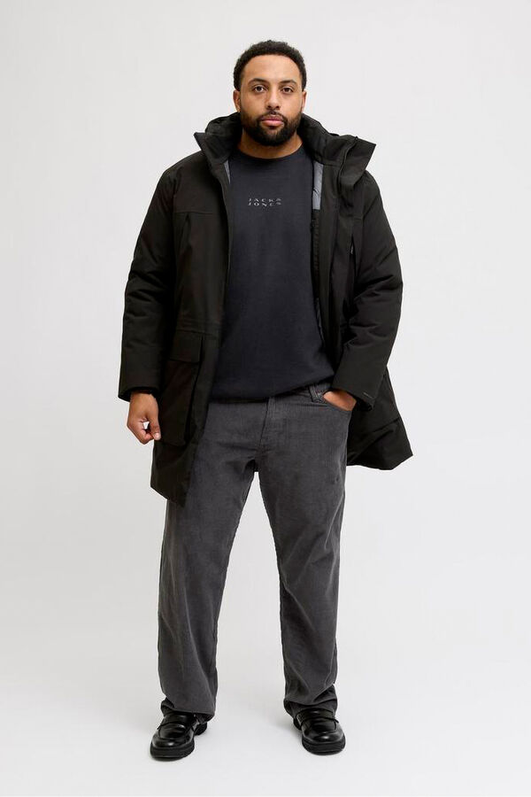 Jack & Jones PLUS Sweatshirt com capuz e logo preto