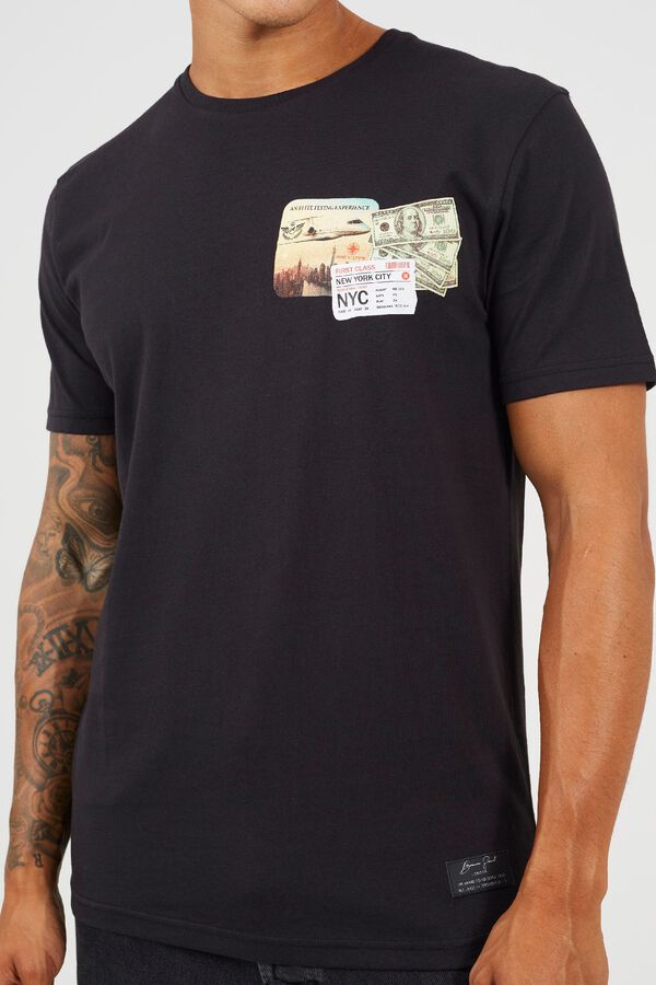 Brave Soul Camiseta manga corta print negro