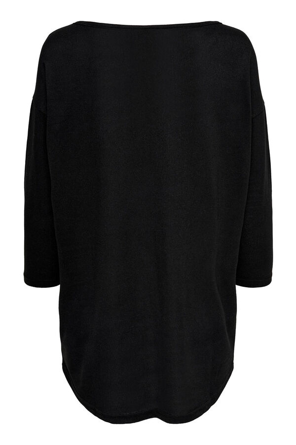 Springfield Long-sleeved round neck jumper crna