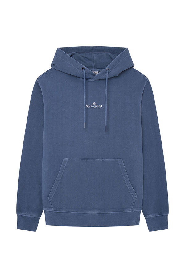 Springfield Essential washed hoodie blue