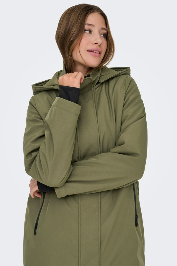 Only Short hooded parka grey