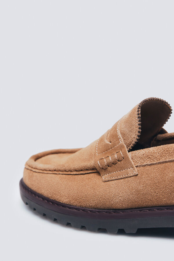 Springfield Casual leather loafer nude