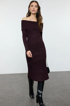 Trendyol Vestido midi b&aacute;sico 