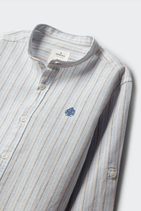 Springfield Kids Camisa Lino Rayas ni&ntilde;o marfil