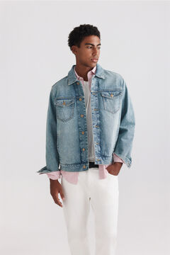 Springfield Denim jacket with embroidered back