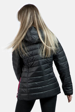 Springfield Ultralight, wind and water resistant fibre fleece jacket with hood. black