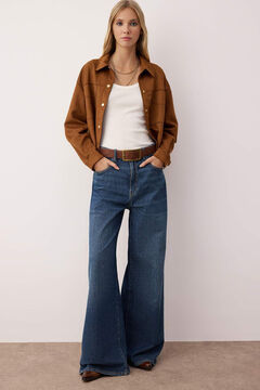 Trendyol Suede effect overshirt nude