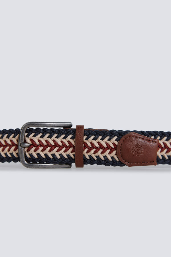 Springfield Multicoloured braided belt blue