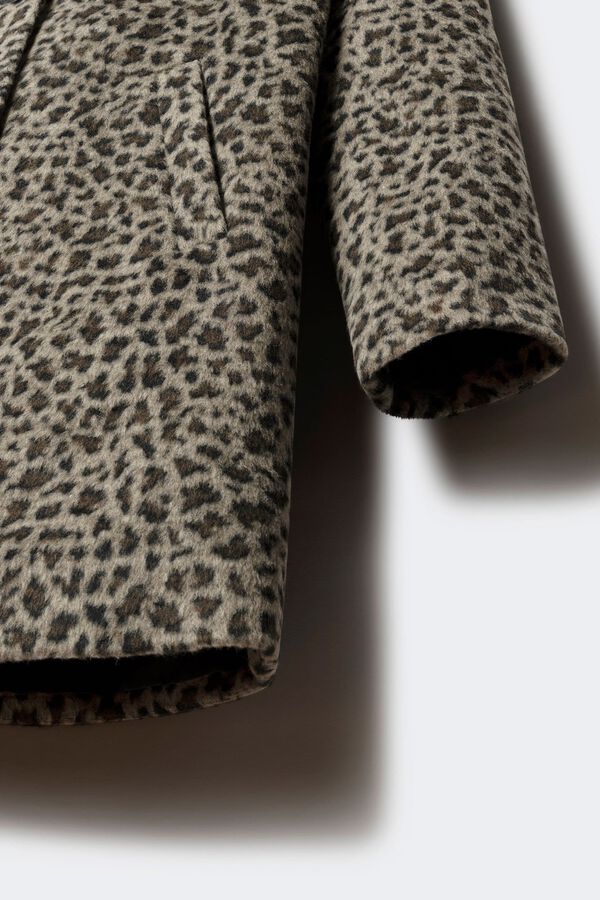 Springfield Kids Sobretudo estampado animal para meninas cinzento