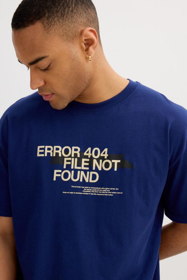 Inside T-Shirt Error 404 Blau
