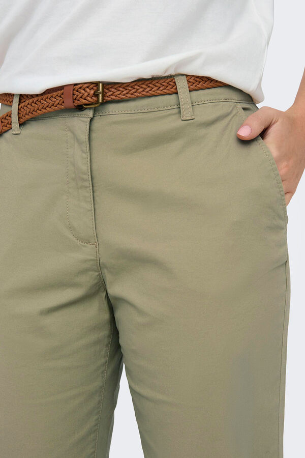 Springfield Pantalón chino cinturón gris medio