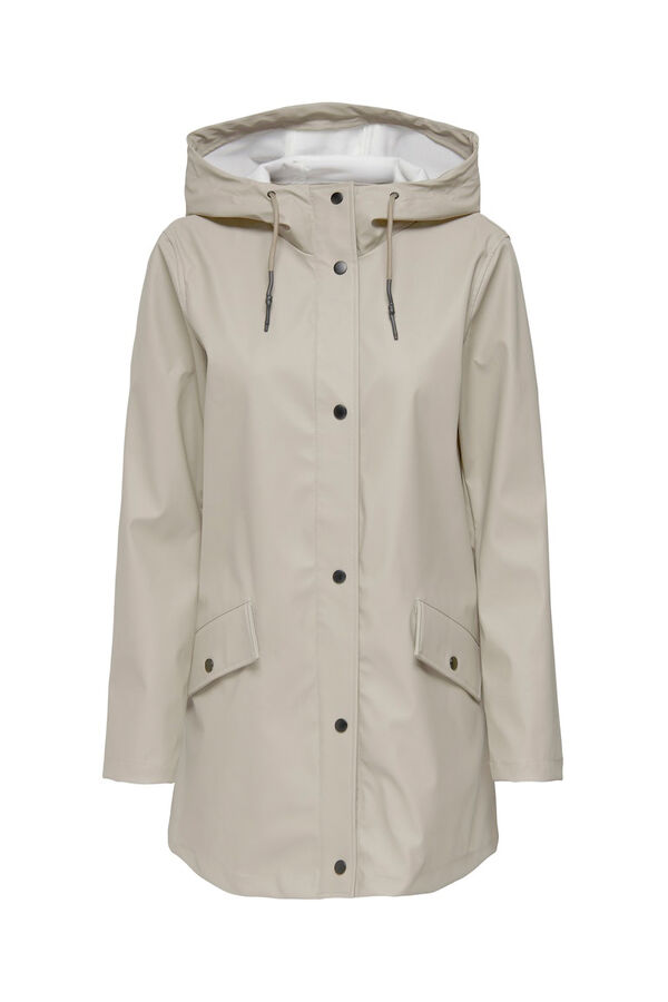 Only Hooded raincoat grey