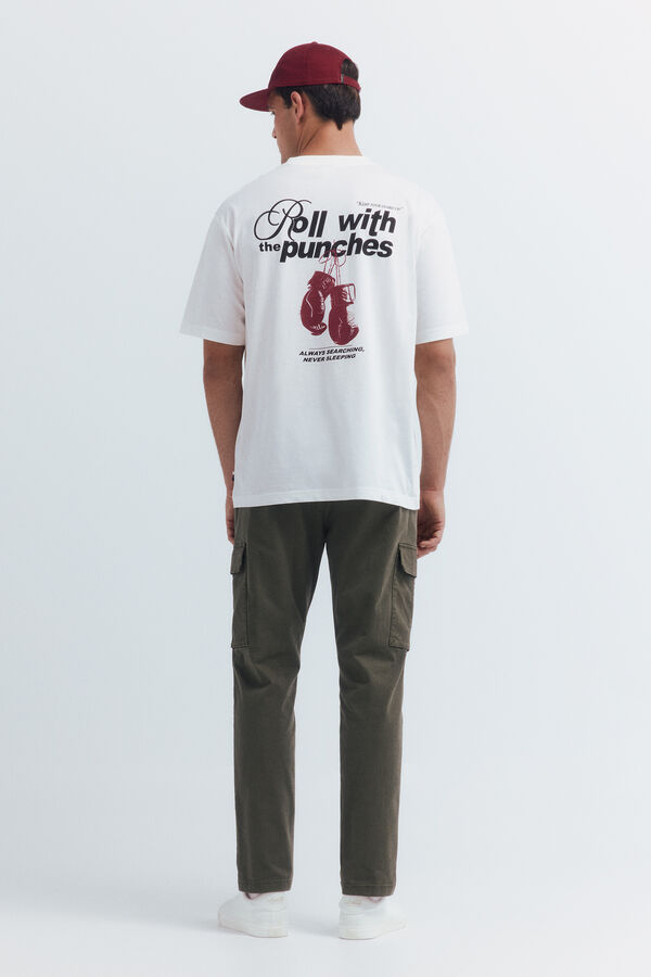 Springfield Slim fit cargo trousers beige