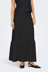 JDY Falda larga bordada negro